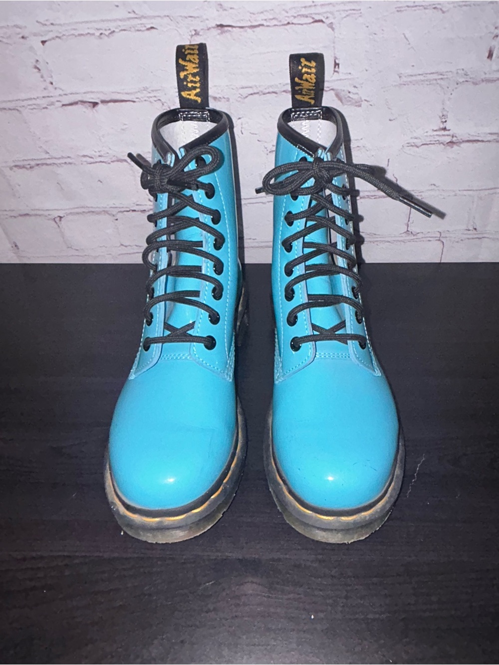 Dr. Martens 1460 PATENT LEATHER LACE UP BOOTS women’s size 6 - Picture 3 of 12